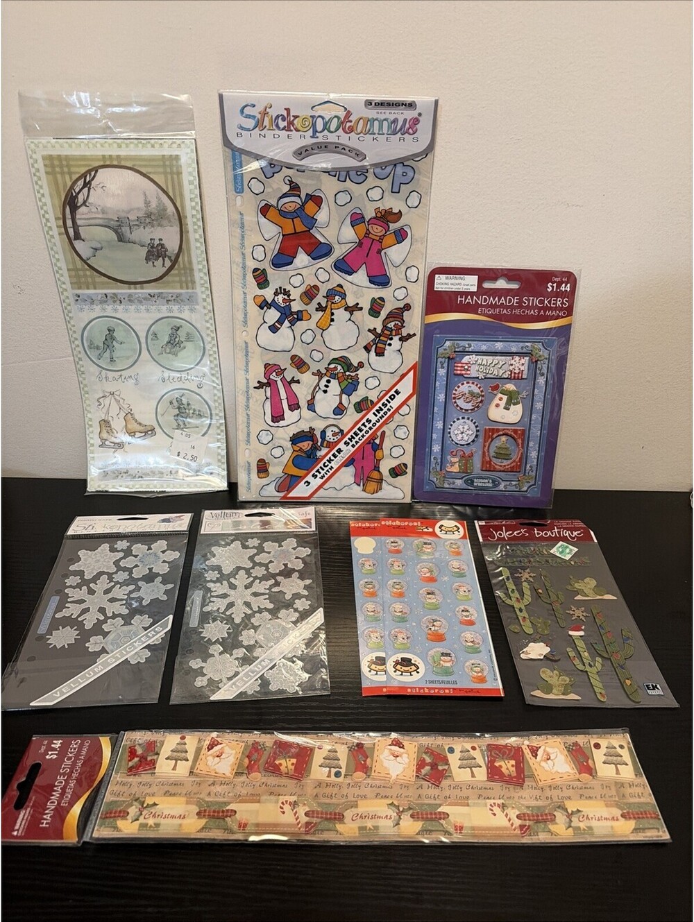 Lot Of Christmas Holiday Stickers Most Unopened